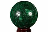 Polished Malachite Sphere - Congo #164498-1